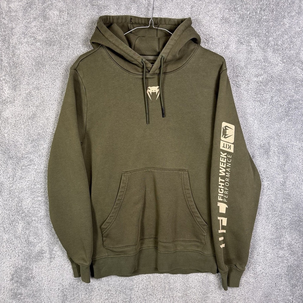 UFC Venum Hoodie Mens S MMA Authentic Fight Week Pullover Training Sweatshirt